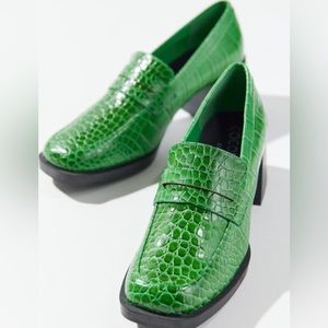 Matisse Green Croc Synthetic “Coconut” Loafer